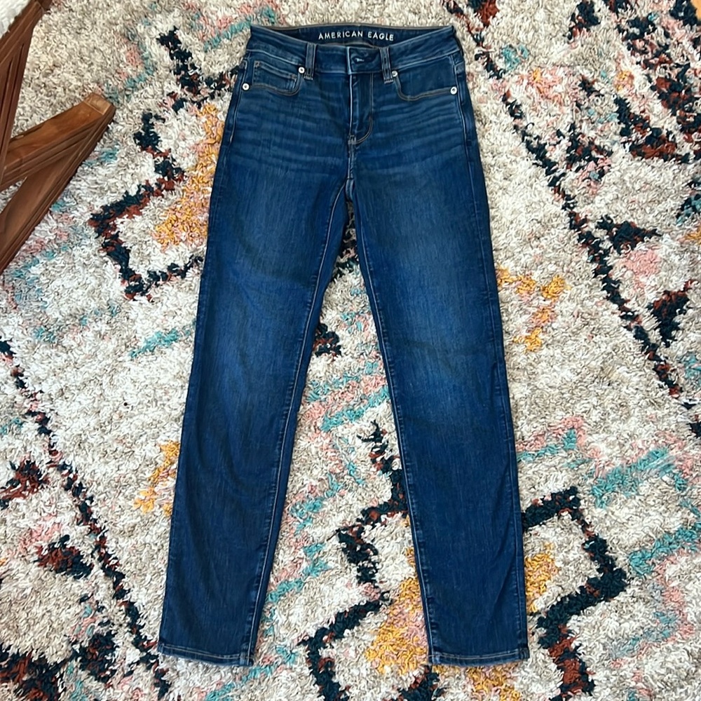 American Eagle AE Next Level Stretch Skinny Jeans Sz 0 Reg